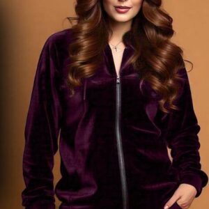 high quality velvet zipper hoodie