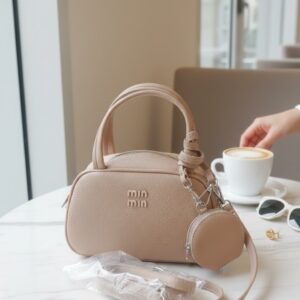 prada brown canvas & leather satchel bag (copy)