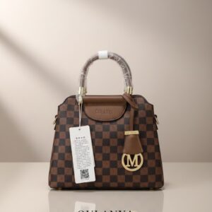 prada brown canvas & leather satchel bag (copy)